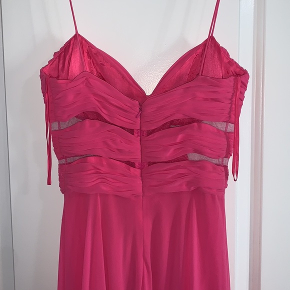 Pink cut out high low formal dress - Picture 8 of 13